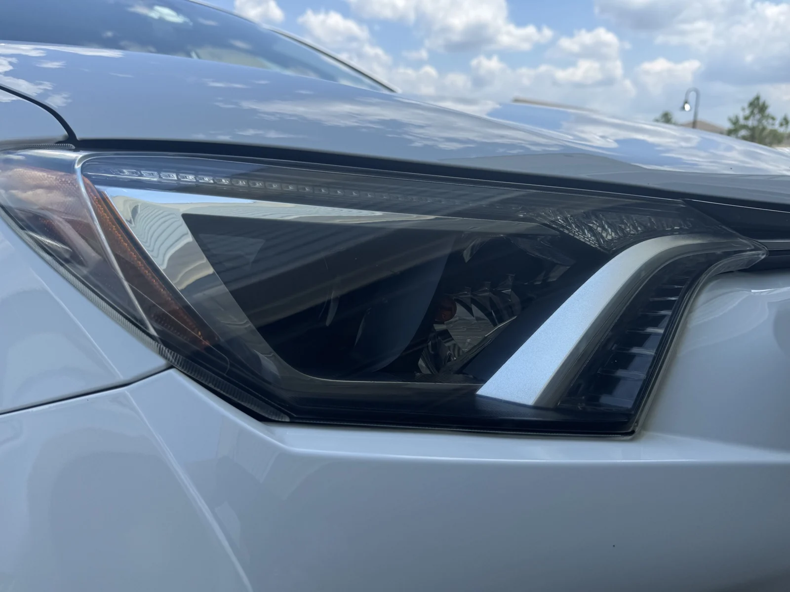 Clearer 2017 Toyota RAV4 headlight after mobile restoration